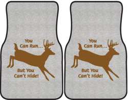 You can Run Whitetail Deer Silhouette Car Mats