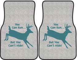 You can Run Whitetail Deer Silhouette Car Mats