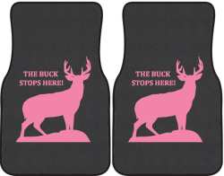The Buck Stops Here Deer Silhouette Car Mats