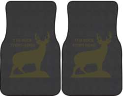The Buck Stops Here Deer Silhouette Car Mats