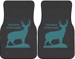 The Buck Stops Here Deer Silhouette Car Mats
