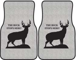 The Buck Stops Here Deer Silhouette Car Mats