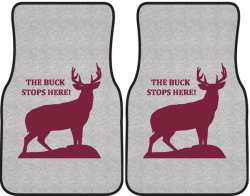 The Buck Stops Here Deer Silhouette Car Mats
