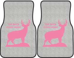 The Buck Stops Here Deer Silhouette Car Mats