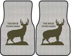 The Buck Stops Here Deer Silhouette Car Mats