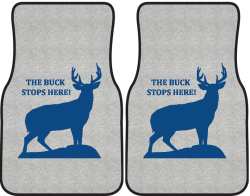 The Buck Stops Here Deer Silhouette Car Mats