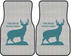 The Buck Stops Here Deer Silhouette Car Mats