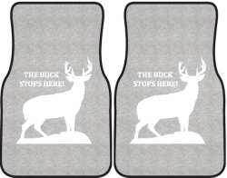 The Buck Stops Here Deer Silhouette Car Mats