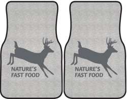 Nature's Fast Food 2 Whitetail Deer Silhouette Car Mats