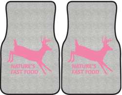 Nature's Fast Food 2 Whitetail Deer Silhouette Car Mats