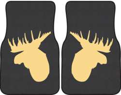 Moose Profile Silhouette Car Mats