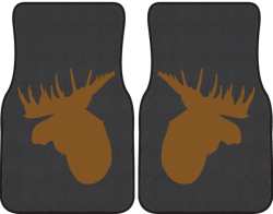 Moose Profile Silhouette Car Mats