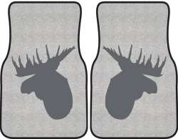 Moose Profile Silhouette Car Mats