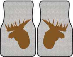 Moose Profile Silhouette Car Mats