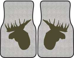 Moose Profile Silhouette Car Mats