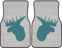 Moose Profile Silhouette Car Mats