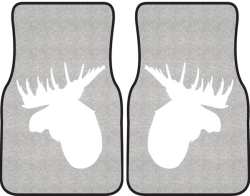 Moose Profile Silhouette Car Mats