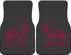 Bull Elk Silhouette Car Mats