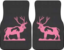 Bull Elk Silhouette Car Mats