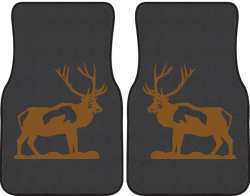 Bull Elk Silhouette Car Mats