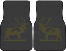 Bull Elk Silhouette Car Mats
