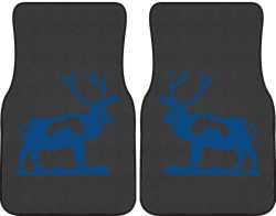 Bull Elk Silhouette Car Mats