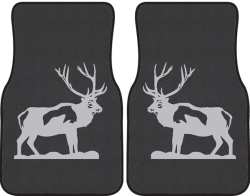 Bull Elk Silhouette Car Mats