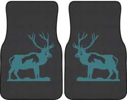 Bull Elk Silhouette Car Mats