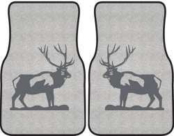 Bull Elk Silhouette Car Mats