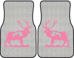 Bull Elk Silhouette Car Mats