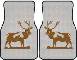 Bull Elk Silhouette Car Mats