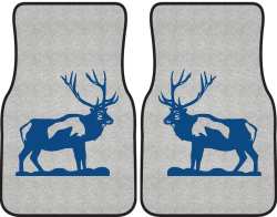 Bull Elk Silhouette Car Mats