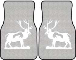 Bull Elk Silhouette Car Mats