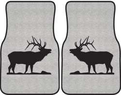 Bugling Elk Silhouette Car Mats