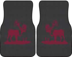 Bull Caribou Silhouette Car Mats