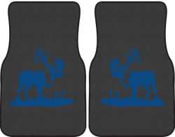 Bull Caribou Silhouette Car Mats