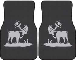 Bull Caribou Silhouette Car Mats