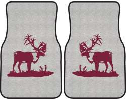 Bull Caribou Silhouette Car Mats