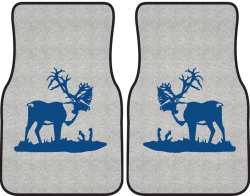 Bull Caribou Silhouette Car Mats