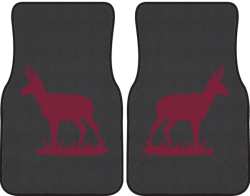 Pronghorn Antelope Silhouette Car Mats