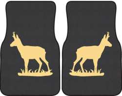 Pronghorn Antelope Silhouette Car Mats