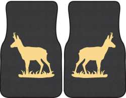 Pronghorn Antelope Silhouette Car Mats