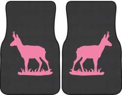Pronghorn Antelope Silhouette Car Mats