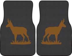 Pronghorn Antelope Silhouette Car Mats