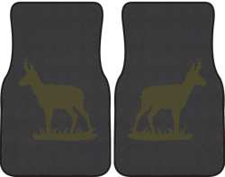 Pronghorn Antelope Silhouette Car Mats