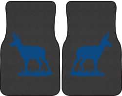Pronghorn Antelope Silhouette Car Mats