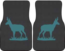 Pronghorn Antelope Silhouette Car Mats