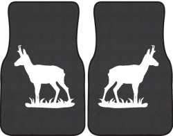 Pronghorn Antelope Silhouette Car Mats