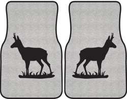 Pronghorn Antelope Silhouette Car Mats