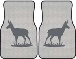 Pronghorn Antelope Silhouette Car Mats